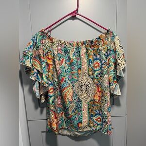 SHEIN Colorful Floral Print Top